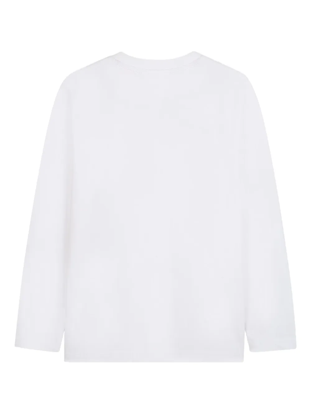 HUGO KIDS T-shirt met logoprint en lange mouwen Wit