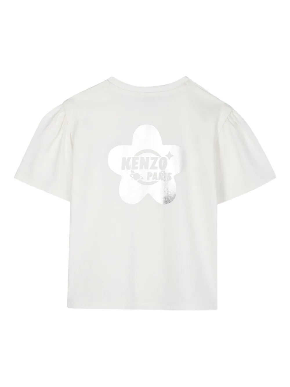 Kenzo Kids T-shirt met pofmouwen Wit