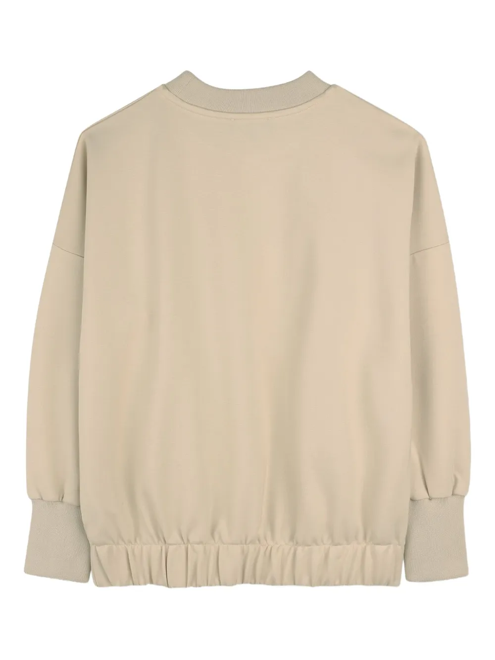 Dkny Kids Sweater met logo van studs en pofmouwen Beige