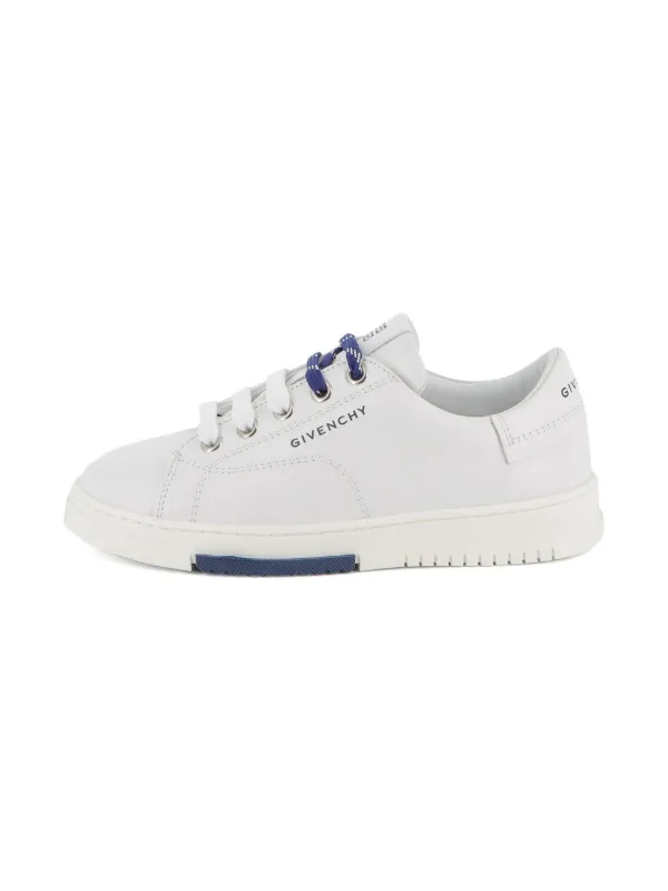 Givenchy Kids logo-embossed Leather Sneakers White