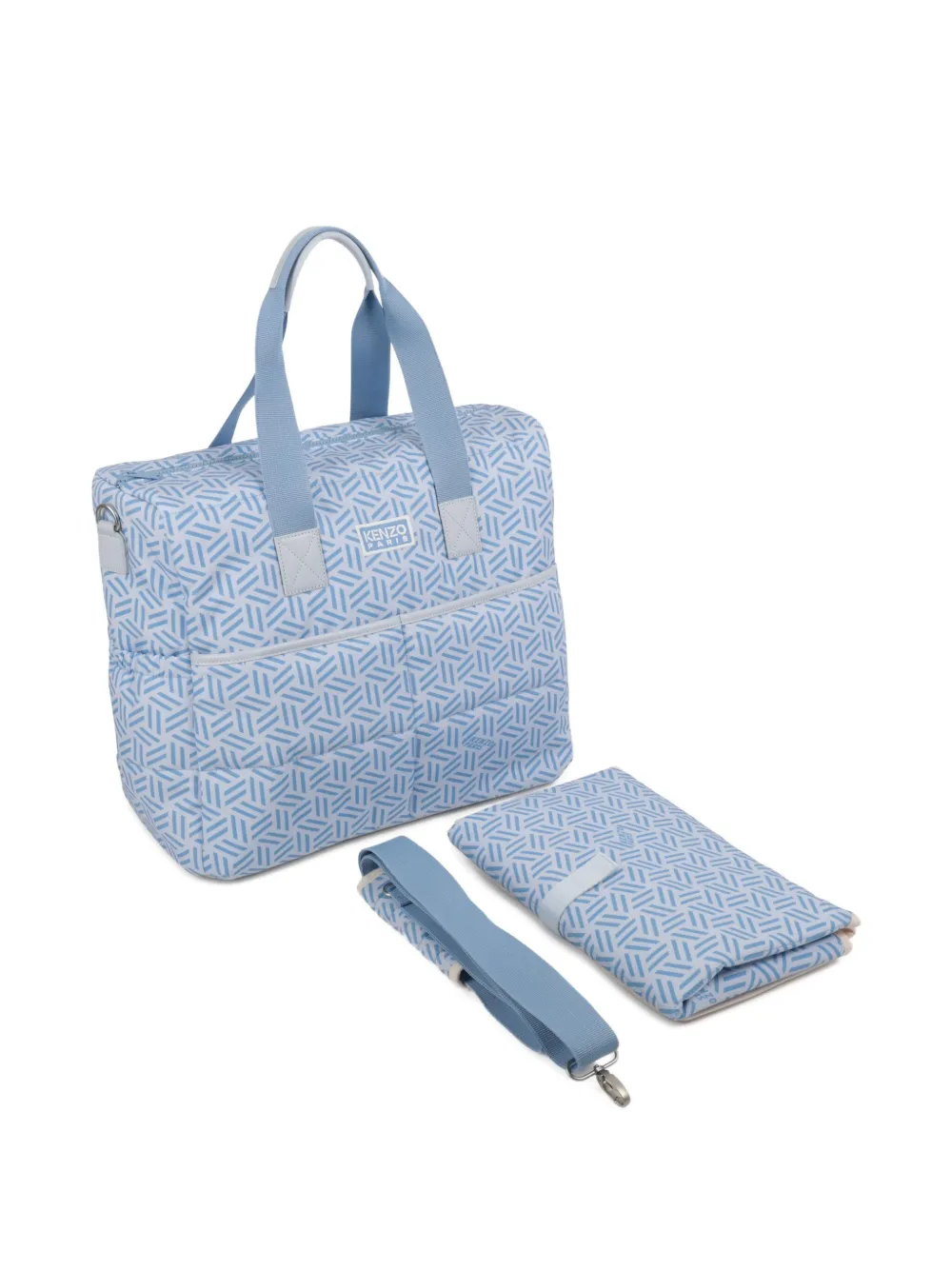 Kenzo Kids Luiertas met geometrische print Blauw