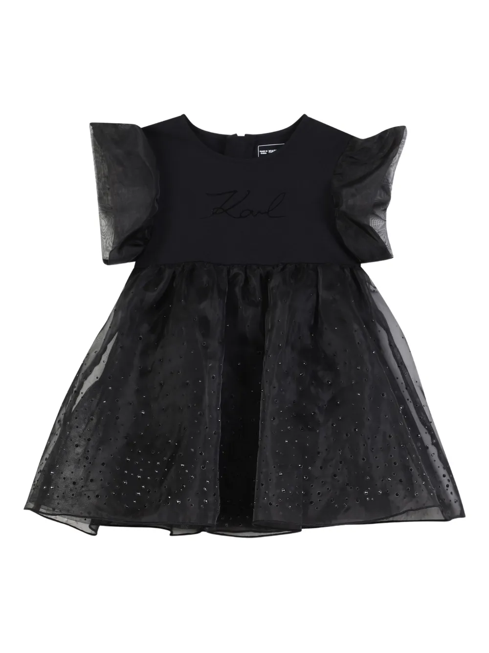 Karl Lagerfeld Kids Tulen jurk Zwart