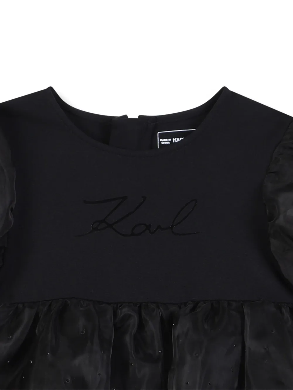 Karl Lagerfeld Kids Tulen jurk Zwart