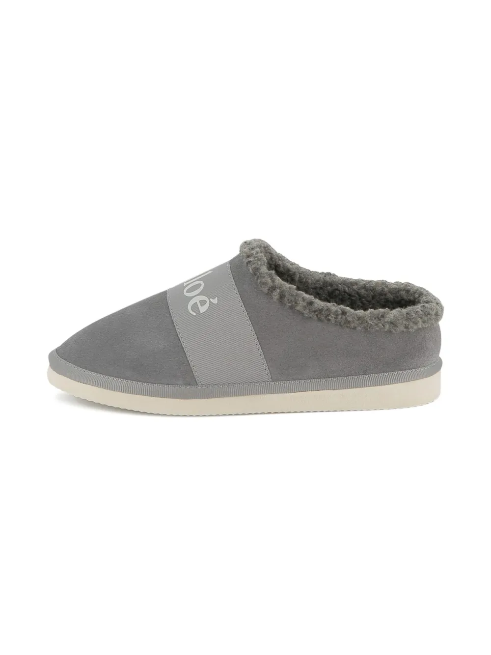 Chloé Kids Slofjes met logoprint - Grijs