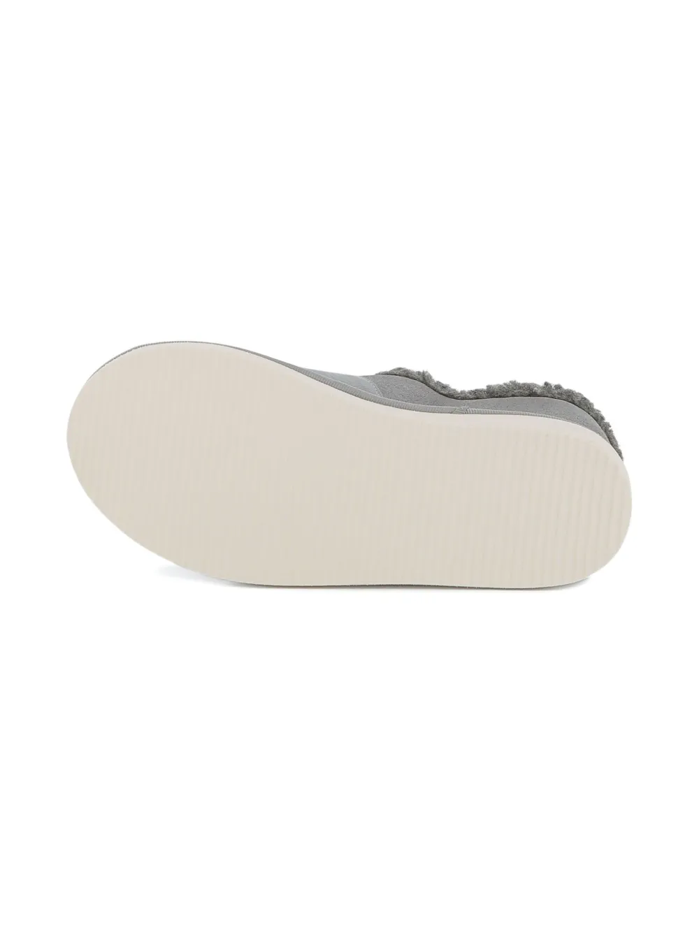 Chloé Kids logo-print slippers Grey