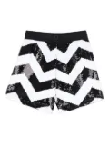 Karl Lagerfeld Kids chevron sequin-embellished shorts - Black