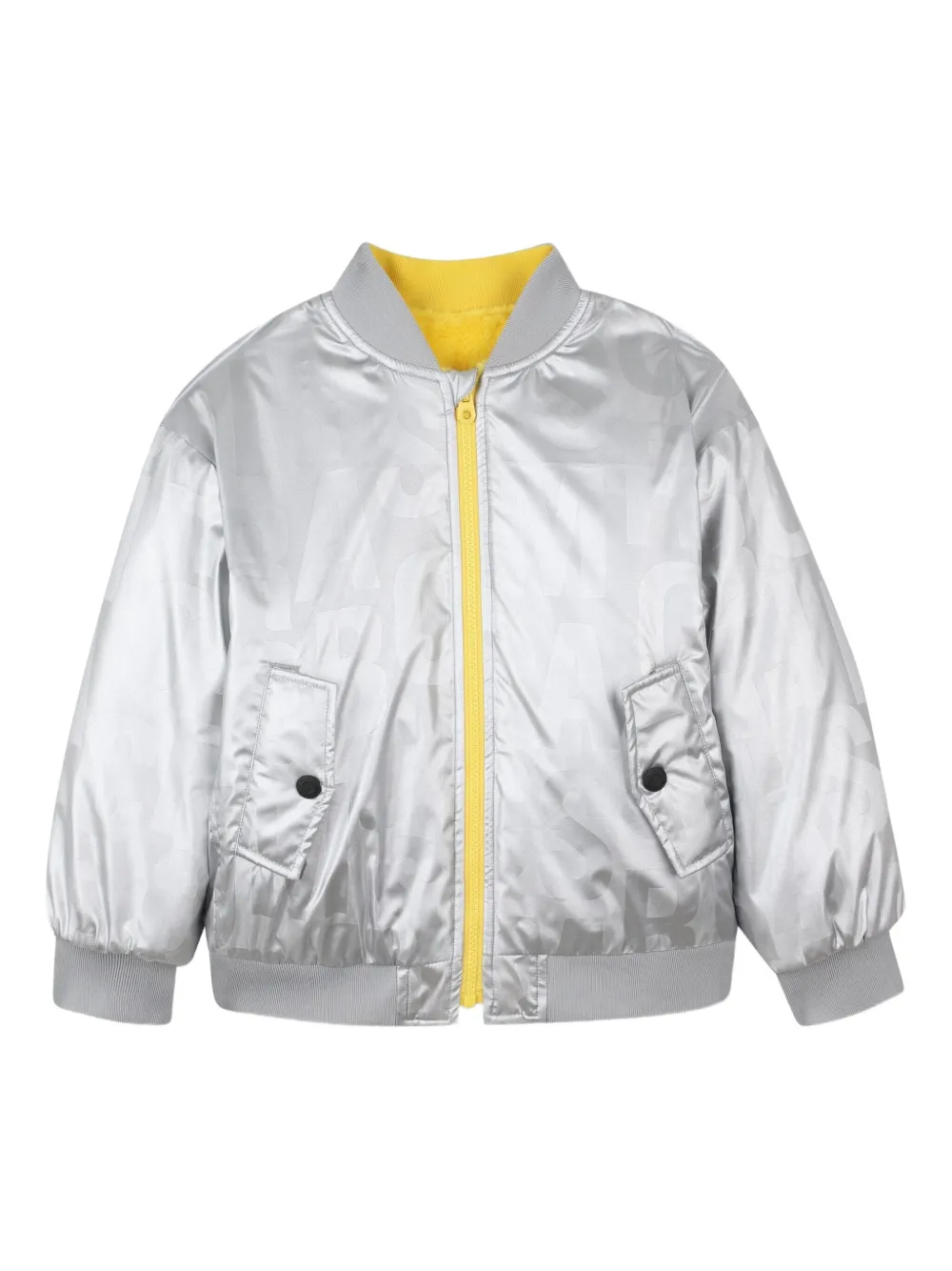 Marc Jacobs Kids Metallic bomberjack Geel