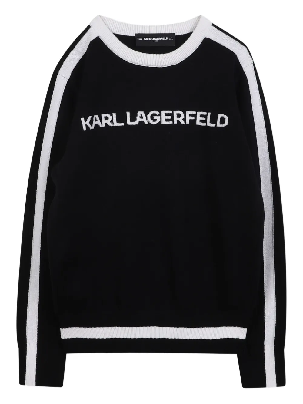 Karl Lagerfeld Kids logo-intarsia sweater | Black | Image 1