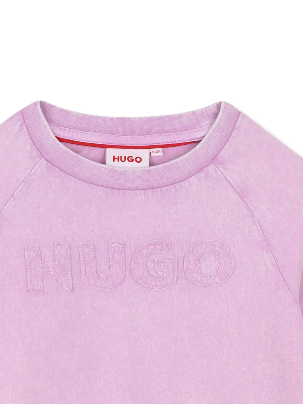 Hugo Boss Logo-patch T-shirt In Purple
