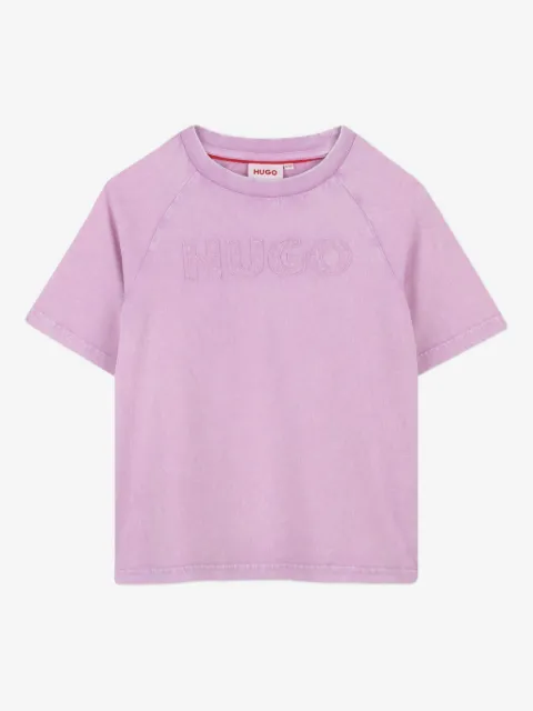 HUGO KIDS logo-patch T-shirt