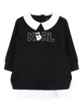 Karl Lagerfeld Kids contrast-collar dress - Black