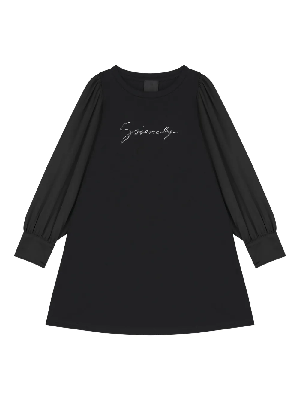 Givenchy Kids long-sleeve rhinestone dress - Nero