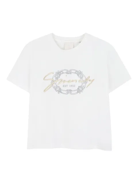 Givenchy Kids logo-embroidered T-shirt