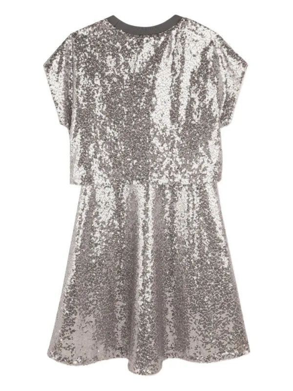 Dkny Kids sequin-embellished Dress | Grey | FARFETCH GE