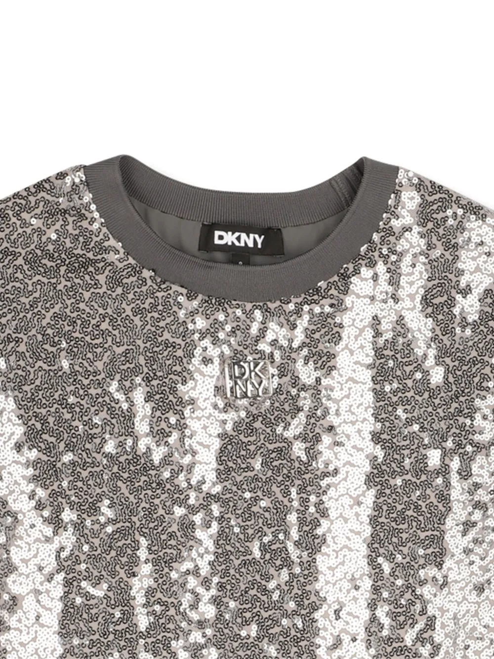 Dkny Kids Jurk verfraaid met pailletten Grijs