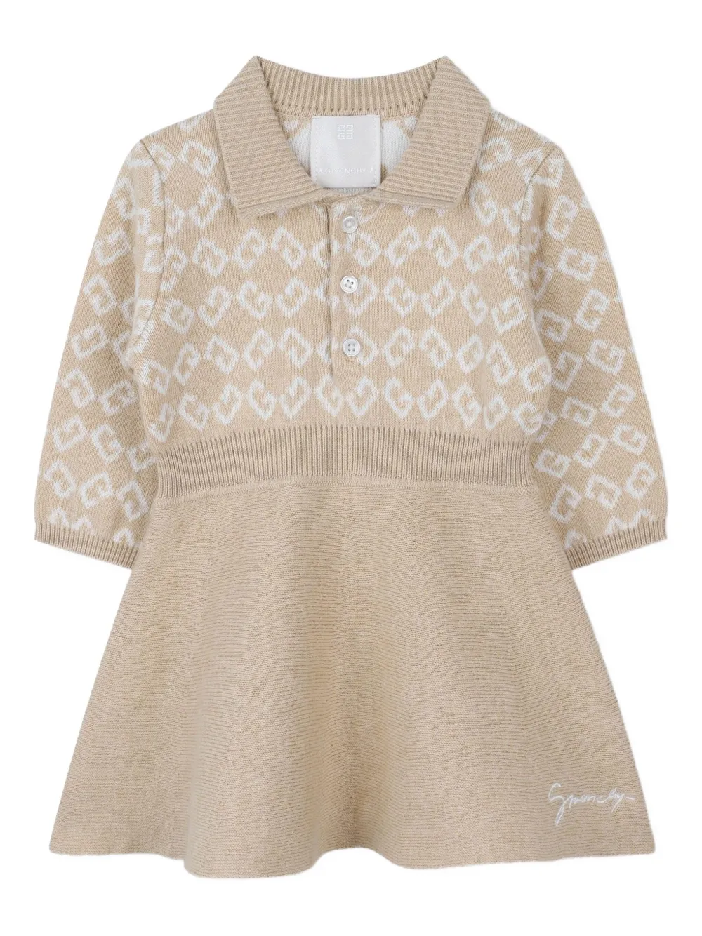 Givenchy Kids Polojurk met 4G-jacquard Beige