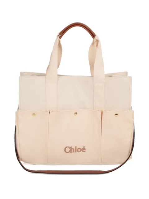 Chloé Kids logo-embroidered diaper bag