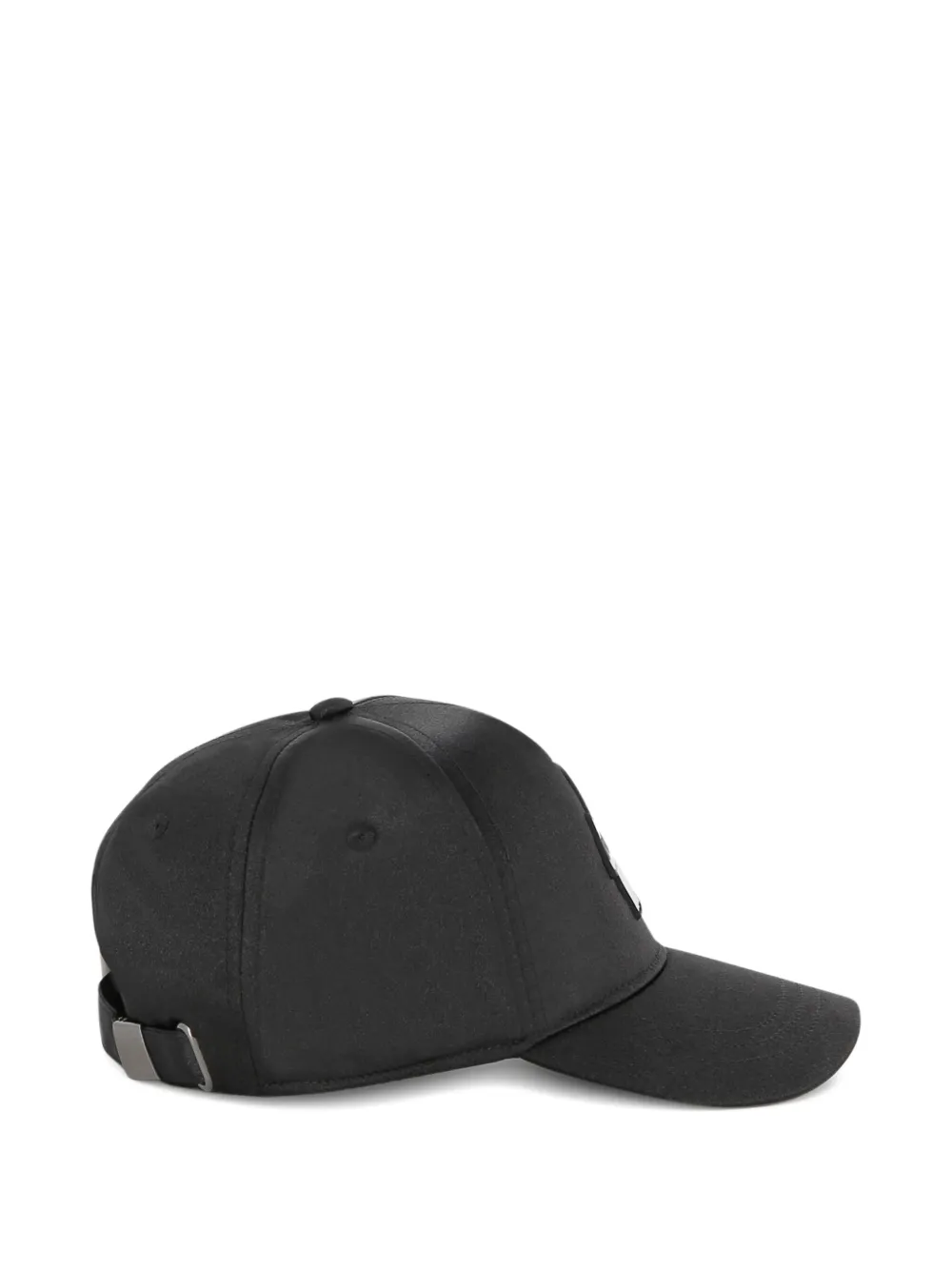 Karl Lagerfeld Satin Karl & Choupette Cap In Black