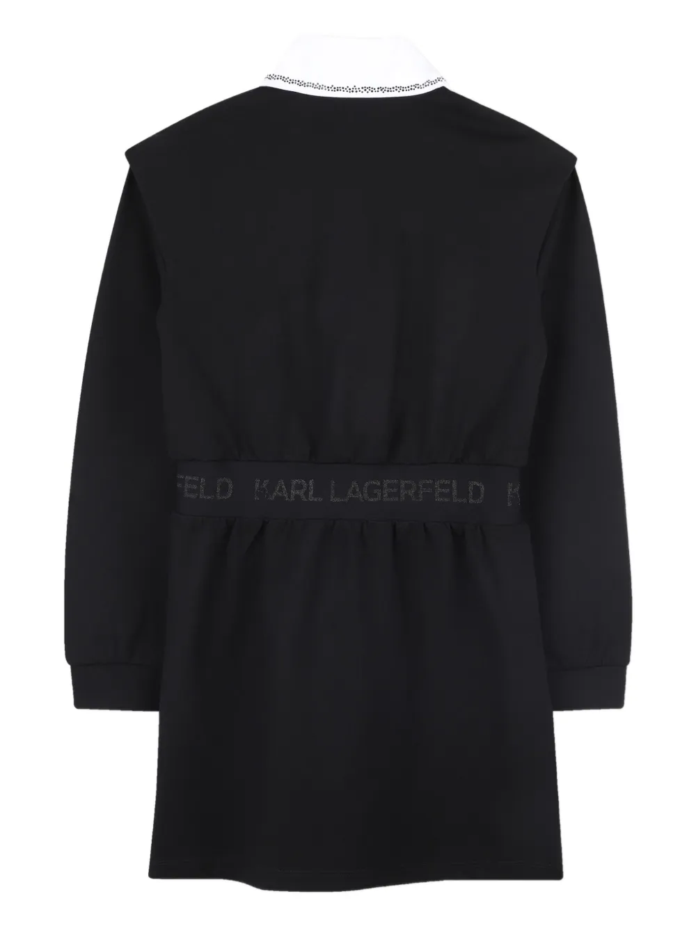 Karl Lagerfeld Kids Shirtjurk met gestrikte taille Zwart