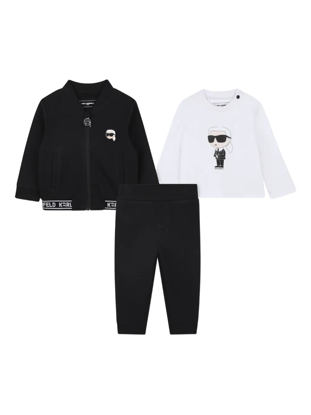 Karl Lagerfeld Kids Bomberjack met rits Zwart