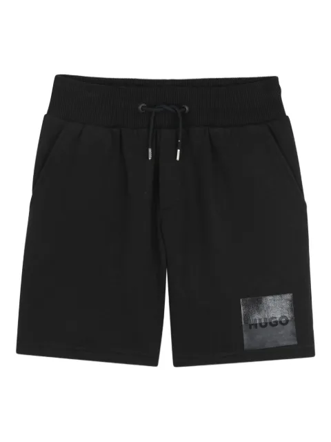 HUGO KIDS logo-printed track shorts