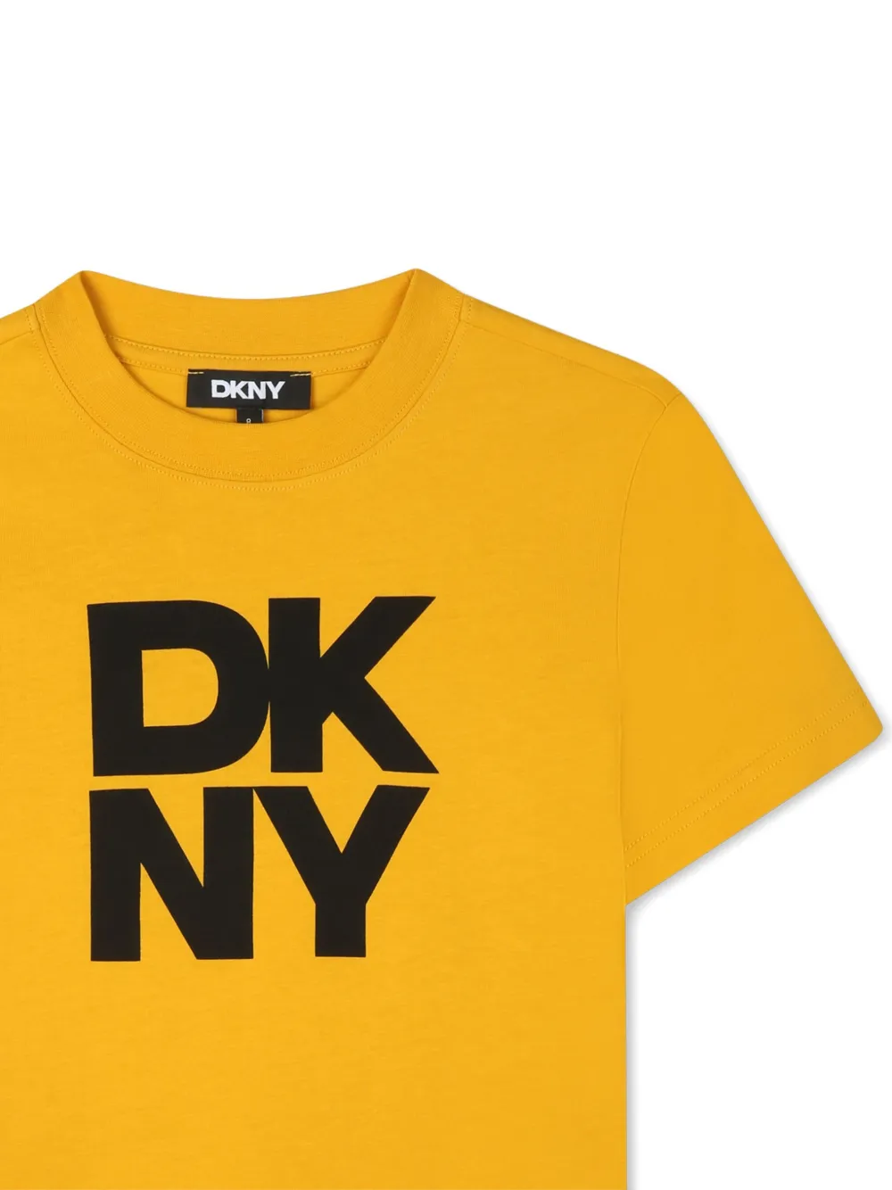 Dkny Kids Katoenen T-shirt met logoprint Geel