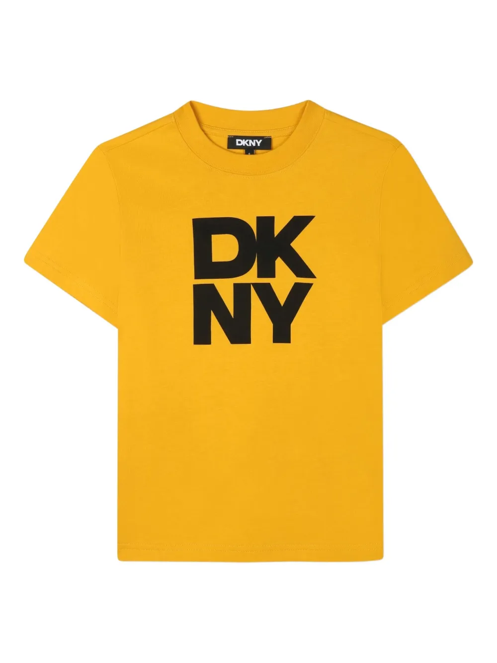 Dkny Kids Katoenen T-shirt met logoprint Geel
