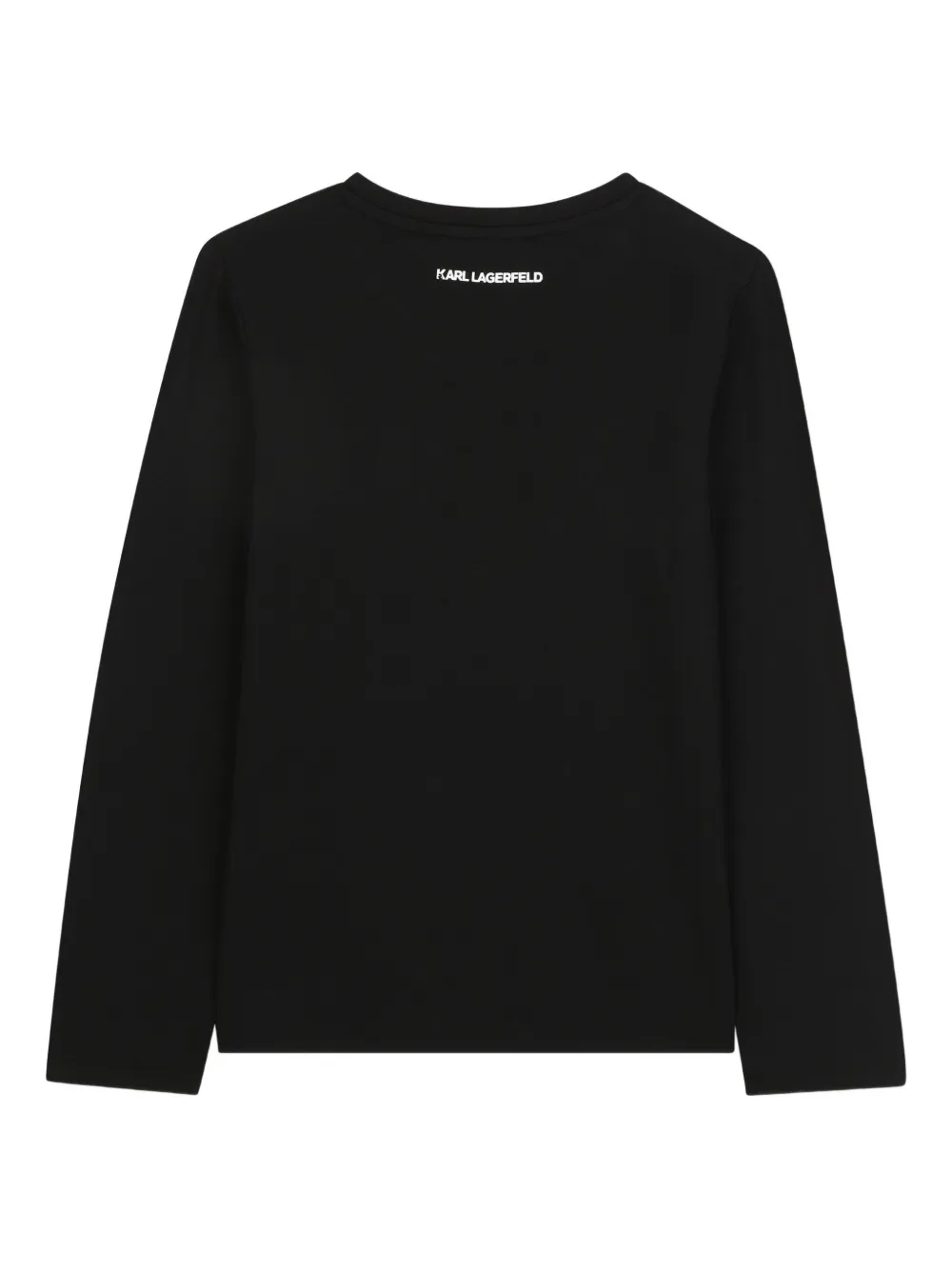 Karl Lagerfeld Kids Ikon top met lange mouwen en verfraaid met stras Zwart