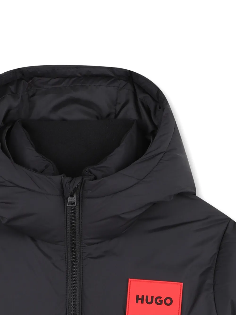 HUGO KIDS Donsjack met capuchon Zwart