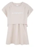 Givenchy Kids logo-print layered dress - Neutrals
