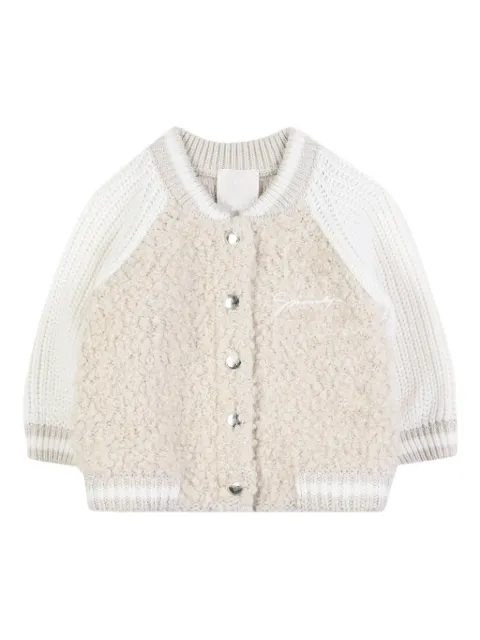 Givenchy Kids raglan-sleeve fleece-textured cardigan