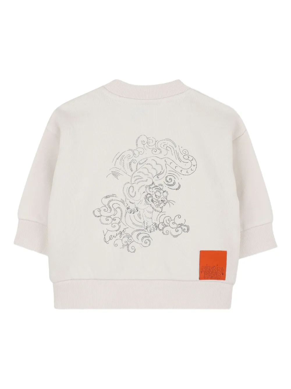 Kenzo Kids Verfraaide sweater met lange mouwen Wit