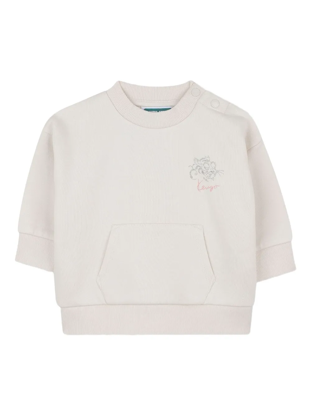 Kenzo Kids Verfraaide sweater met lange mouwen Wit