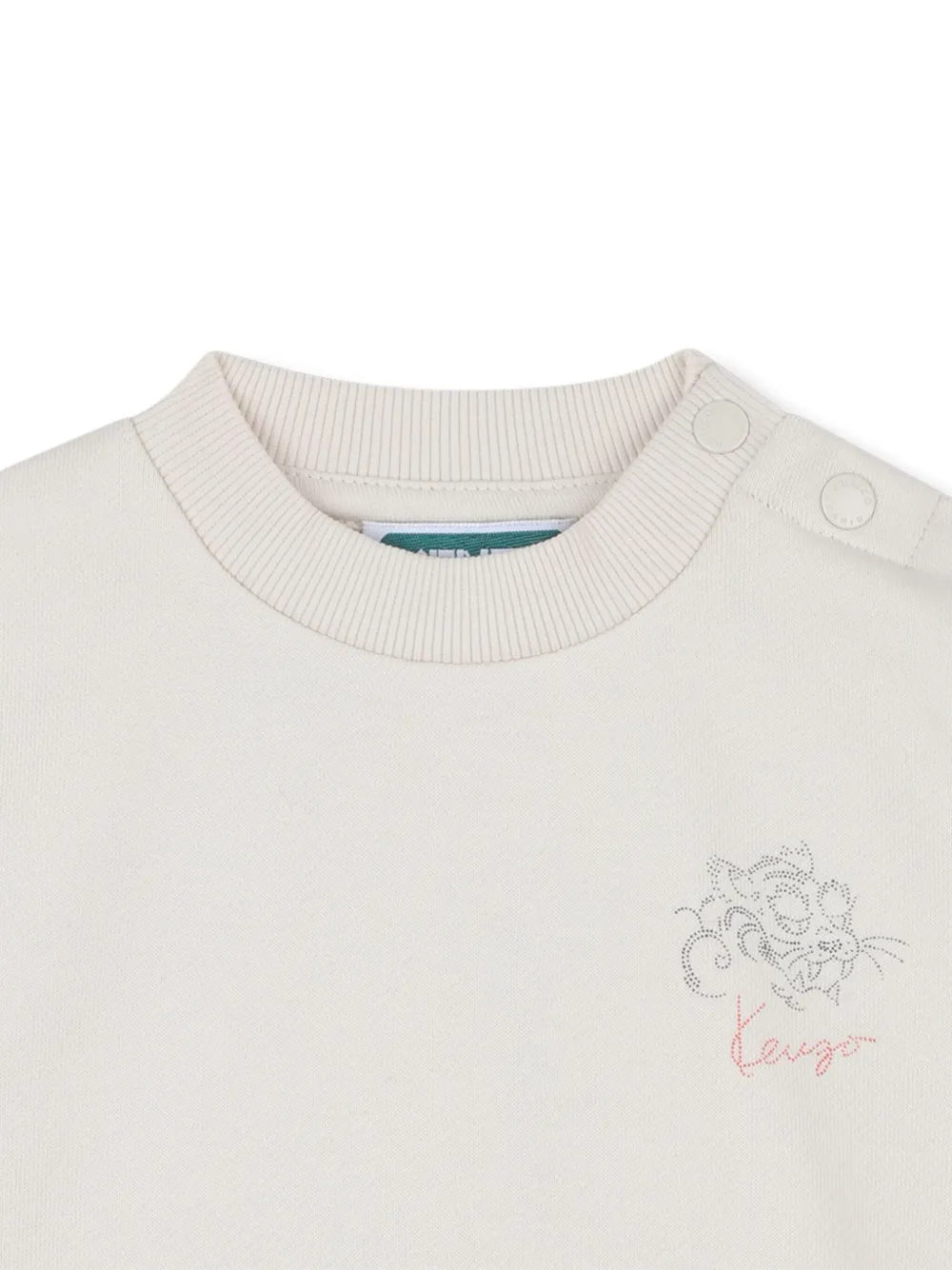 Kenzo Kids Verfraaide sweater met lange mouwen Wit