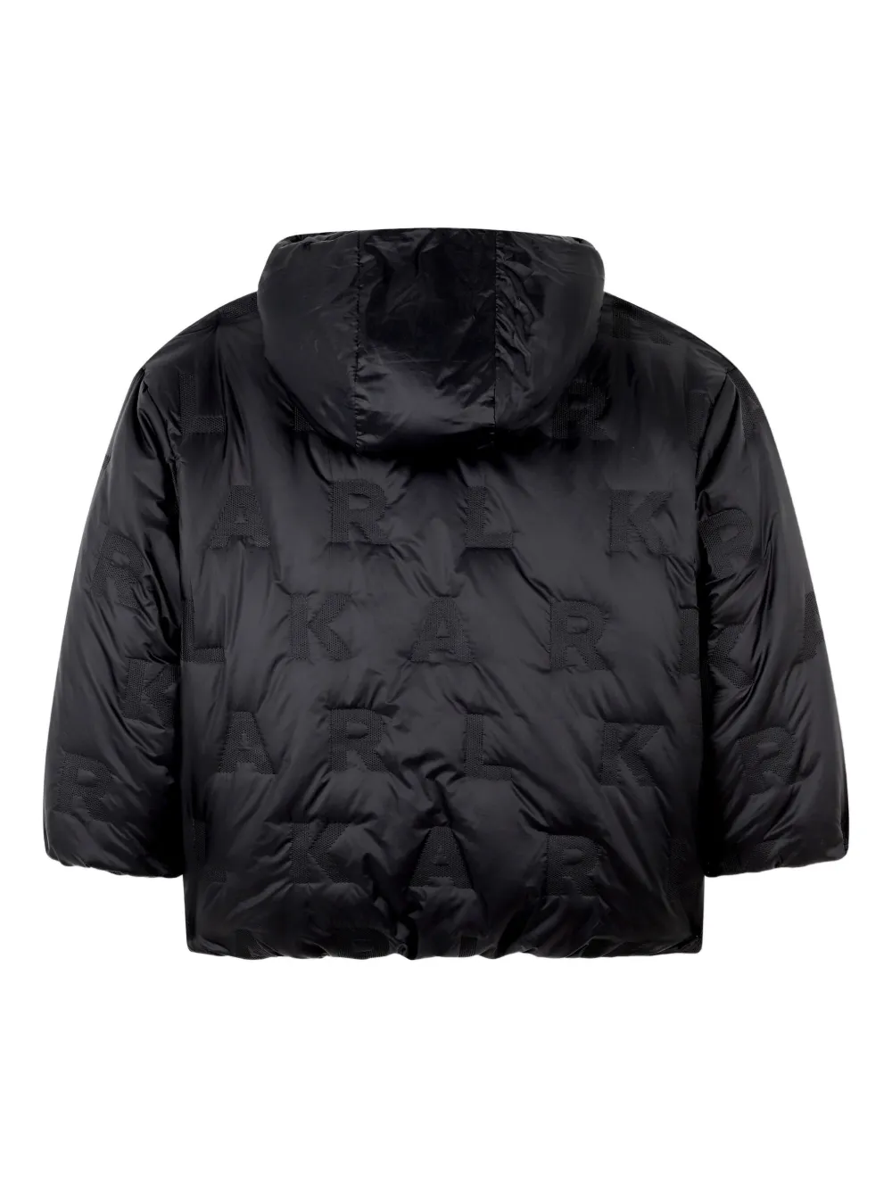 Karl Lagerfeld Kids Donsjack met logo Zwart