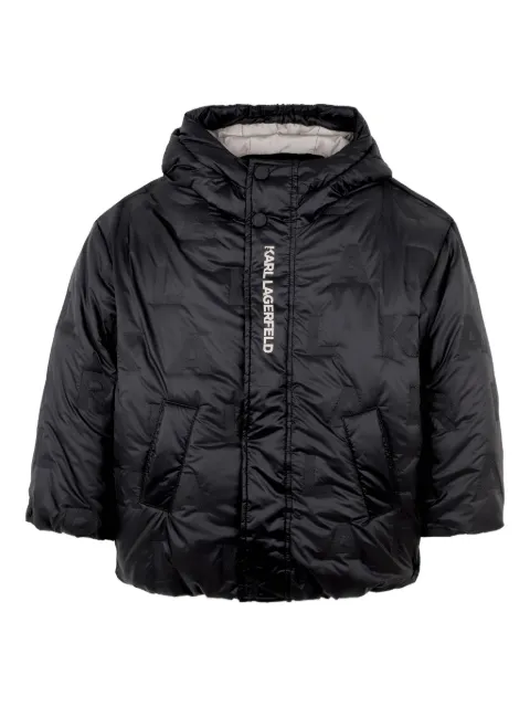 Karl Lagerfeld Kids logo-lettering puffer jacket