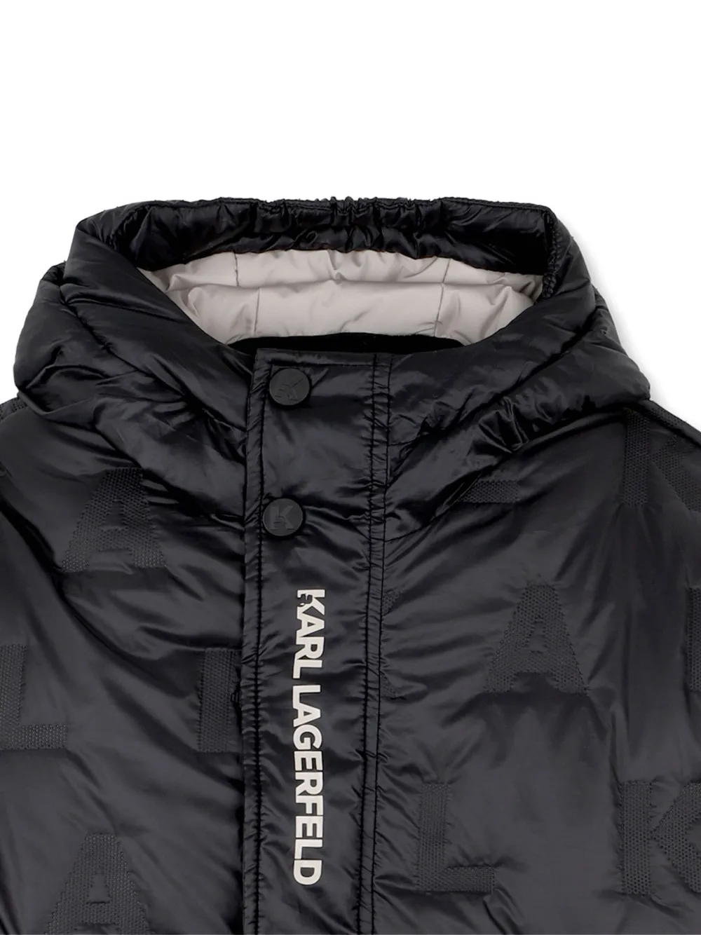 Karl Lagerfeld Kids Donsjack met logo Zwart