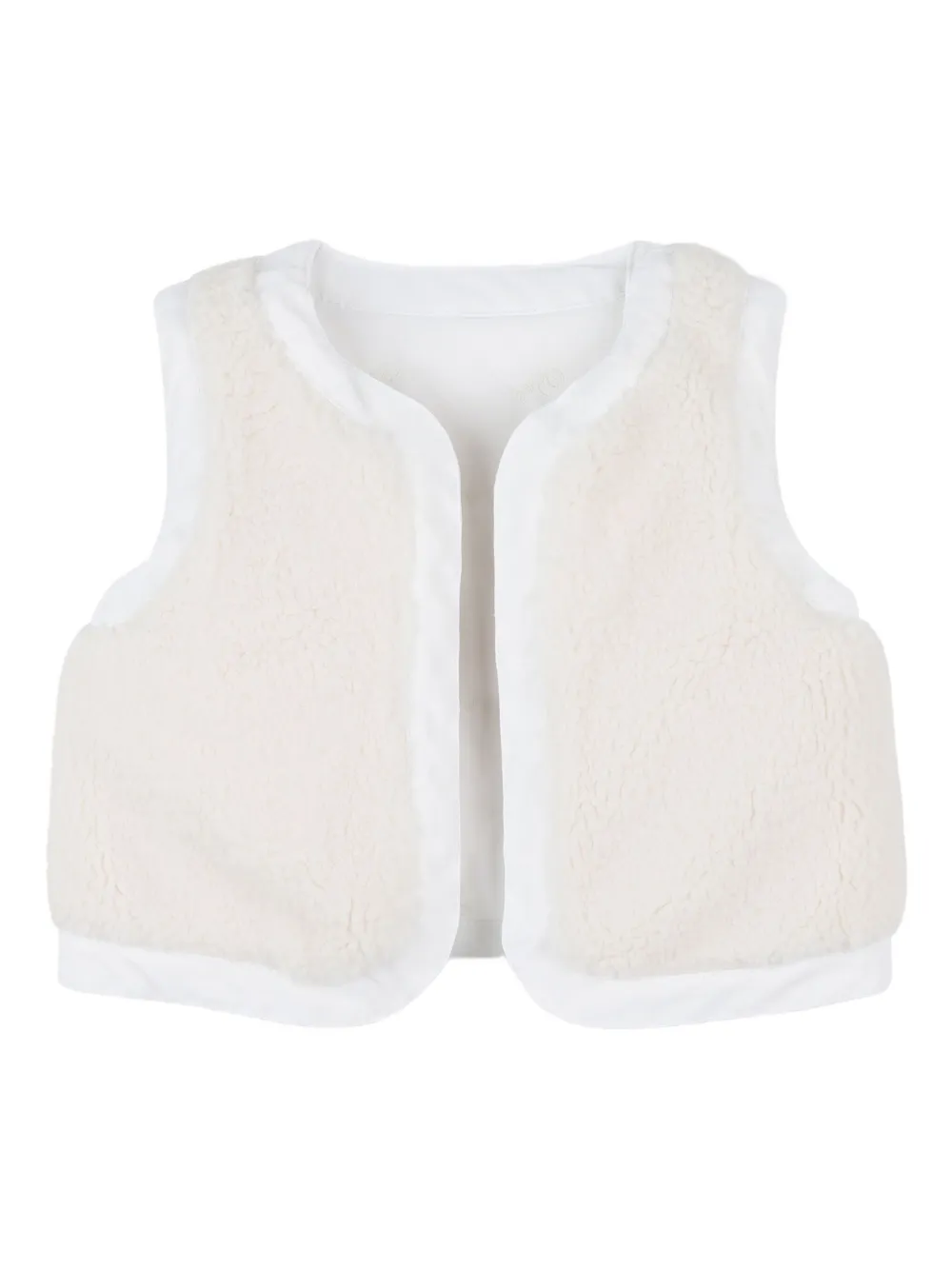 Chloé Kids Bodywarmer van imitatiebont Wit