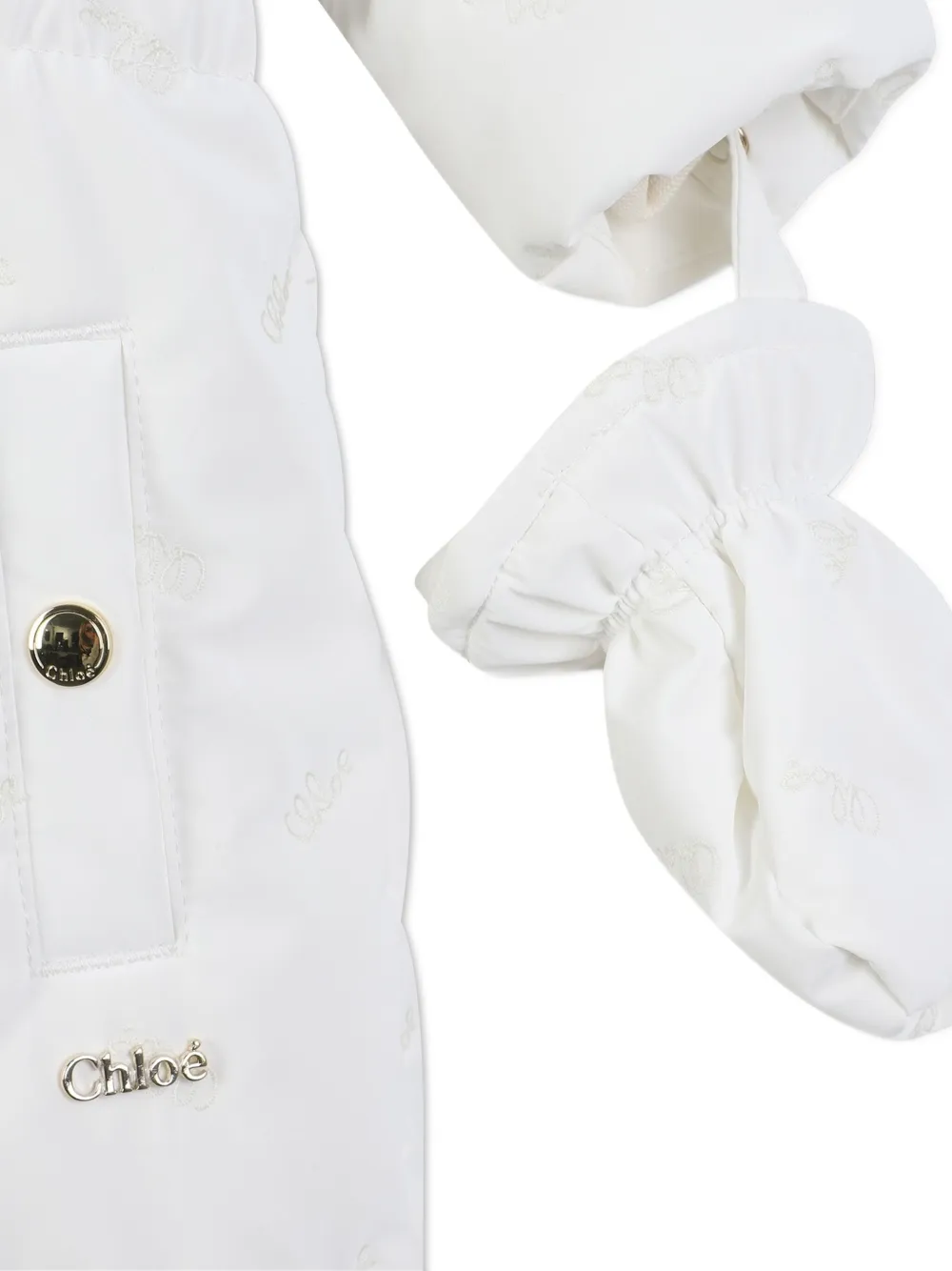 Chloé Kids Skipak met capuchon Wit