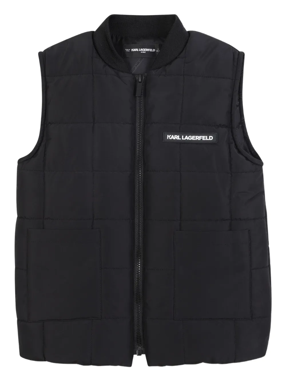 Karl Lagerfeld Kids Gewatteerde bodywarmer Zwart