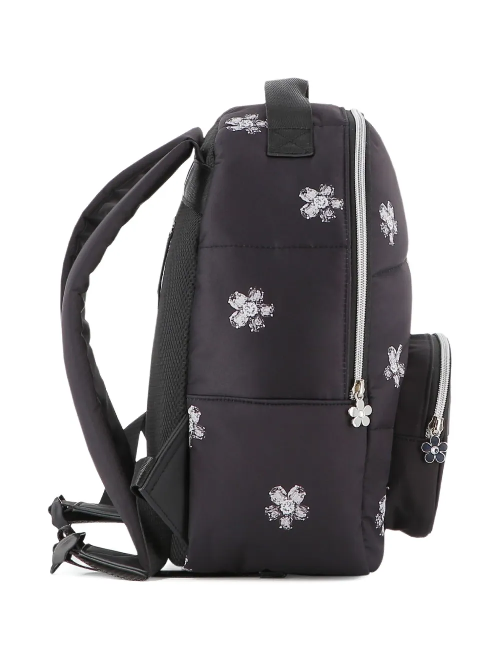 Marc Jacobs Kids Gewatteerde rugzak met bloemenprint Zwart