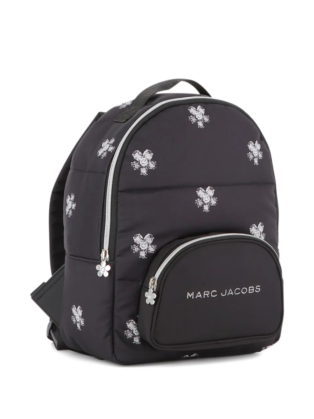Marc Jacobs Kids Gewatteerde rugzak met bloemenprint Zwart