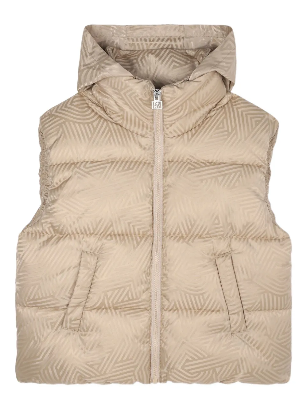 Dkny Kids Gewatteerde bodywarmer met patroon Beige