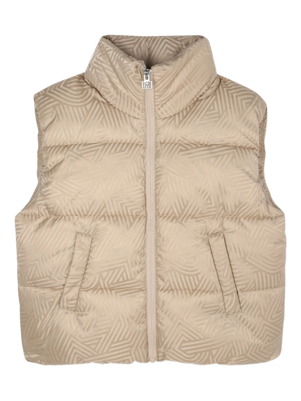 Dkny Kids Gewatteerde bodywarmer met patroon Beige