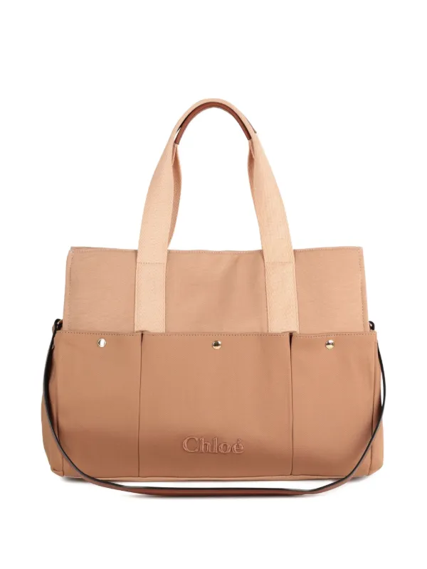 Chloé Kids キャンバス ペアレンツバッグ | ニュートラル | FARFETCH JP