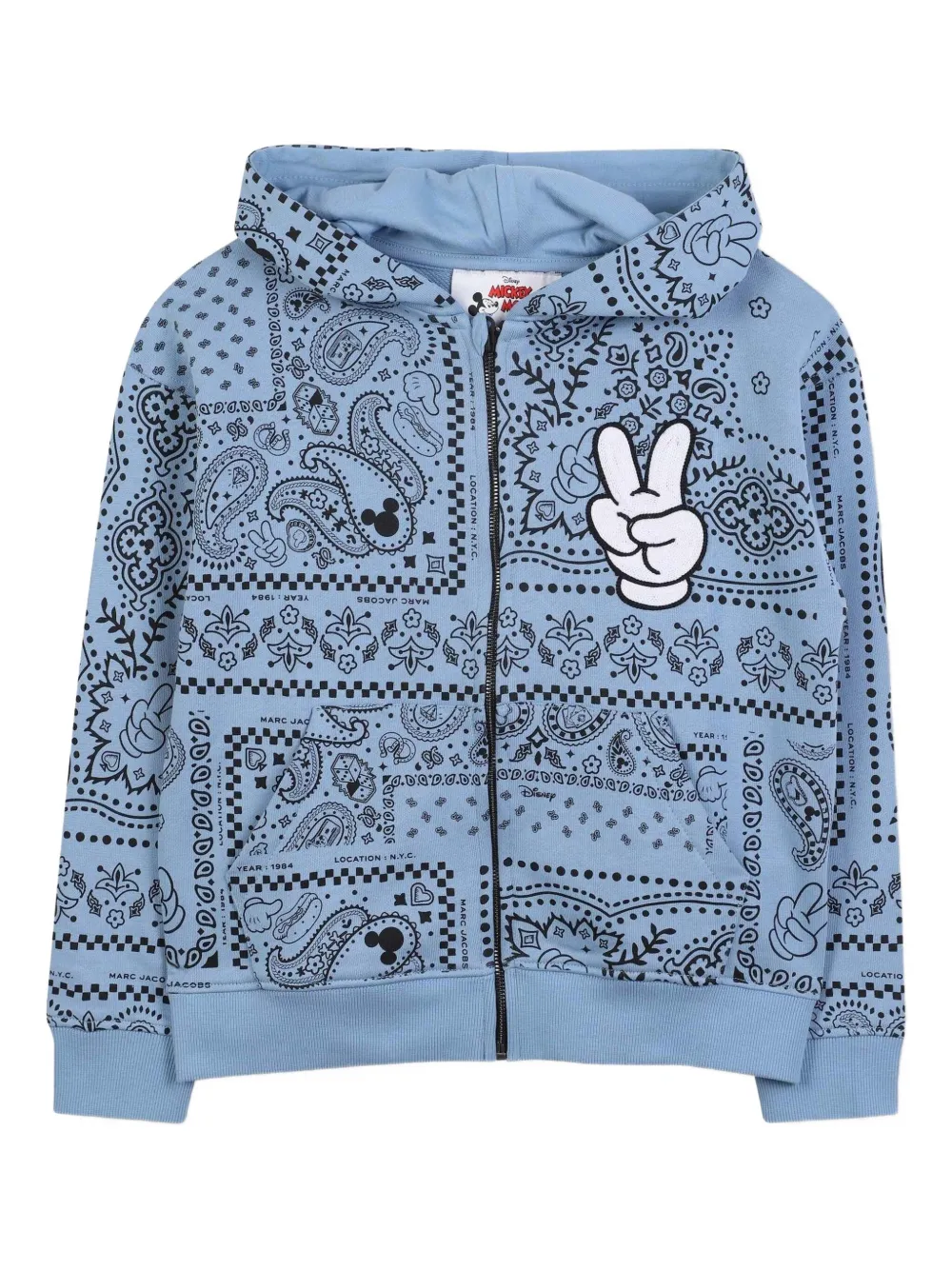 Marc Jacobs Kids x Disney bandana-print zip-up hoodie | Blue | Image 1