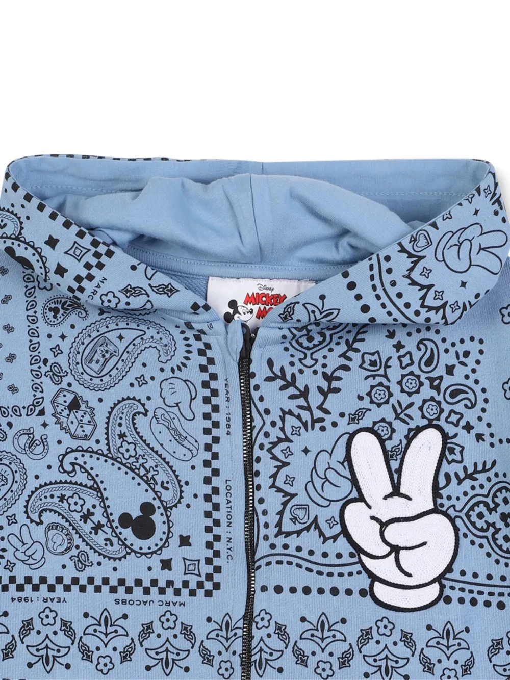 Marc Jacobs Kids x Disney hoodie met bandanaprint en rits Blauw