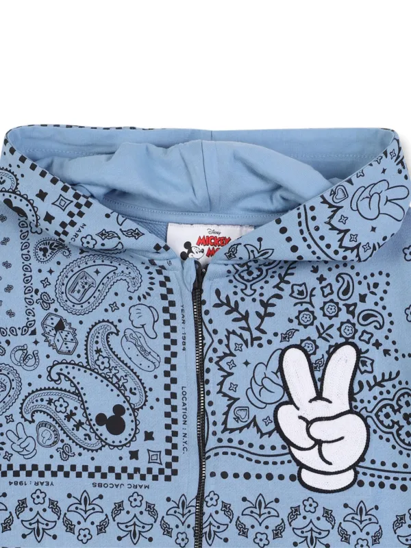 Marc Jacobs Kids x Disney bandana-print zip-up Hoodie | Blue