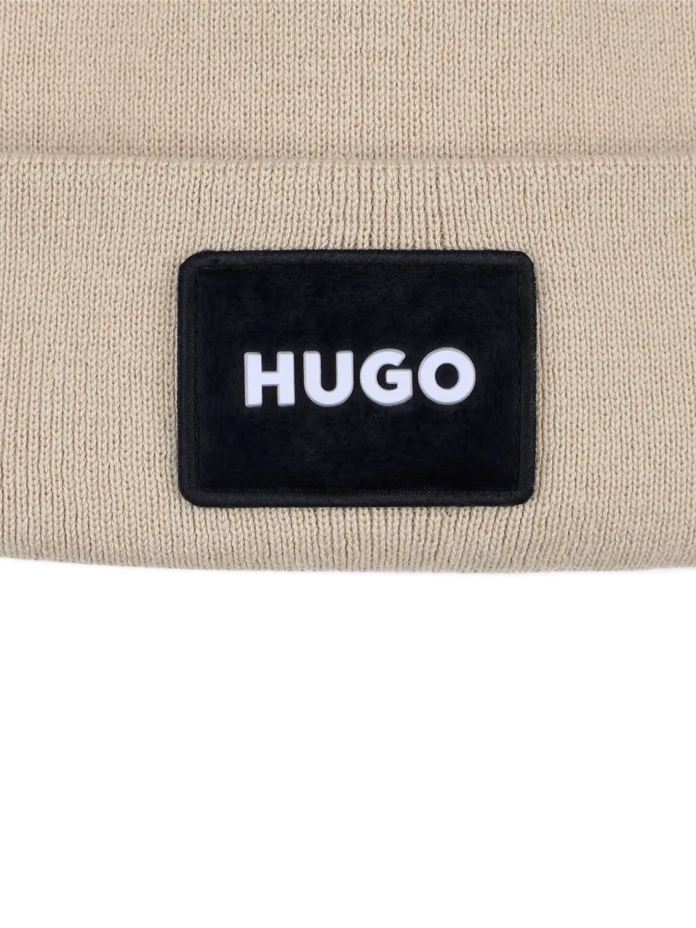 HUGO KIDS Muts met logopatch Beige