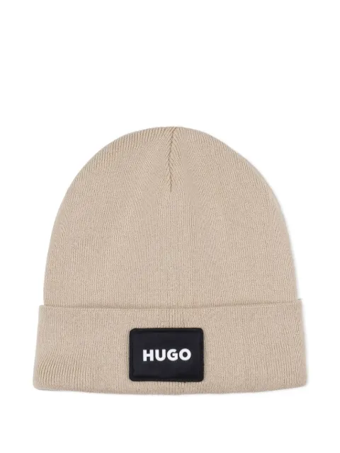 HUGO KIDS طاقية منسوجة بشارة شعار الماركة